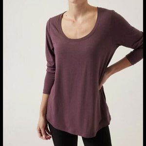 Athleta Stratus II Top - XL Spiced Cabernet; Burgundy, Purple